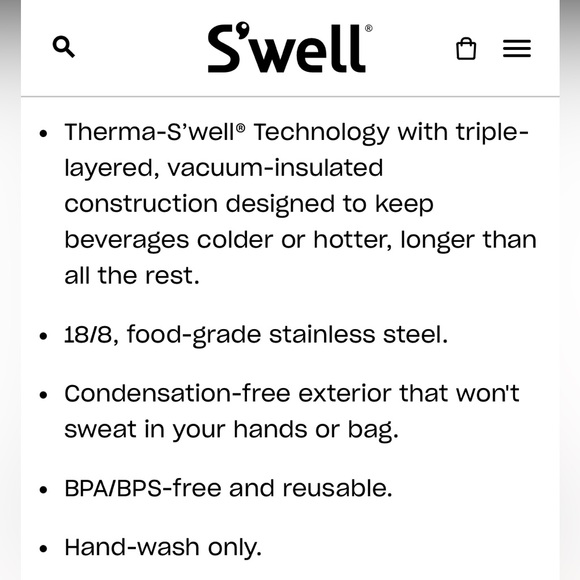 Cedar 17 oz Stainless Steel Water Bottle NWT - Picture 6 of 8